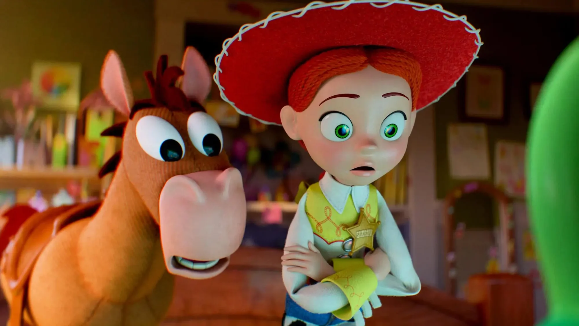 Jessie and Bullseye staring at Lilypad in Toy Story 5 Image