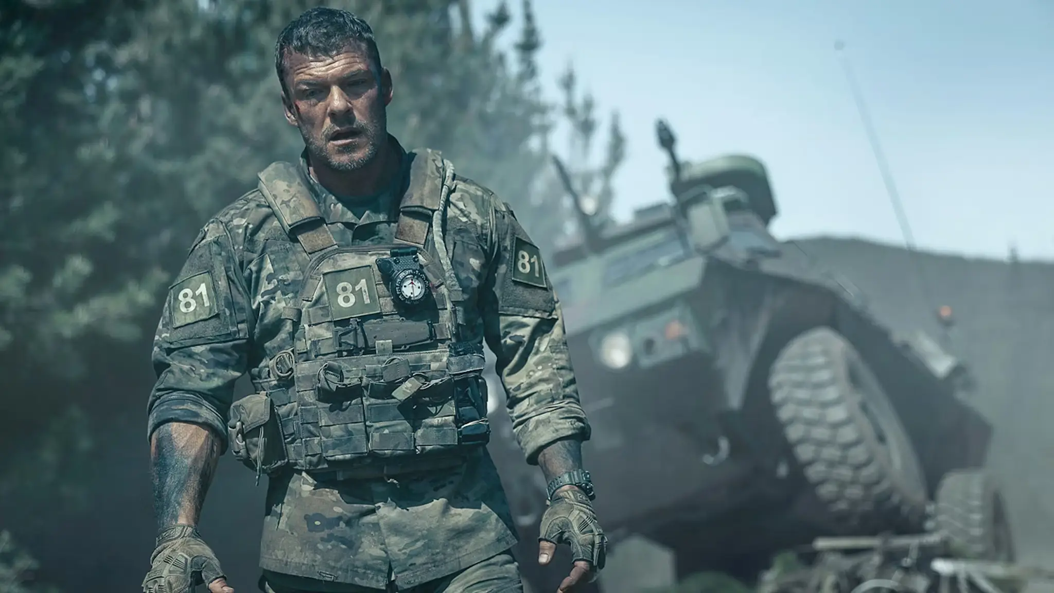 Alan Ritchson in War Machine